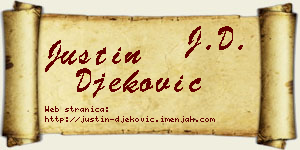 Justin Đeković vizit kartica